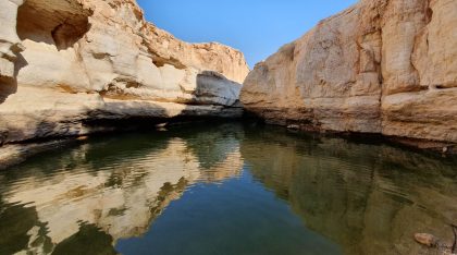 עין ירקעם ותצפית על הסנפיר: 14 שעות קיציות בלב המכתש הגדול